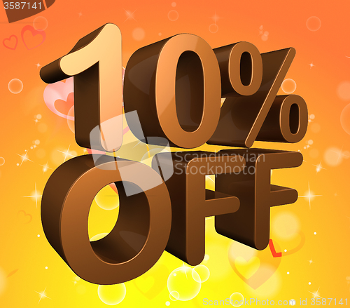 Image of Ten Percent Off Indicates Savings Closeout And Clearance