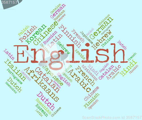 Image of English Language Indicates Communication England And Foreign