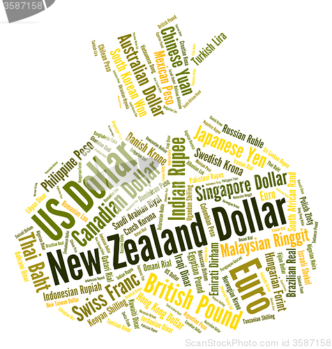 Image of New Zealand Dollar Represents Foreign Currency And Currencies