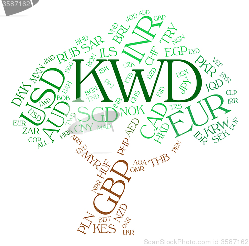 Image of Kwd Currency Represents Foreign Exchange And Currencies