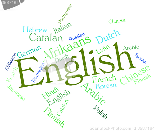 Image of English Language Represents Britain Languages And Text