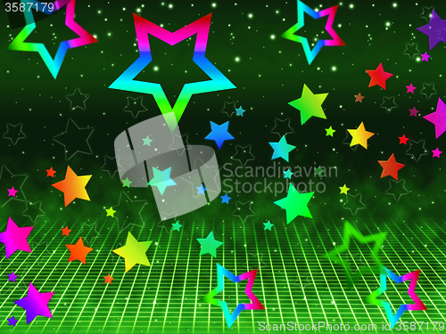 Image of Rainbow Stars Background Shows Heavens And Astronomy\r