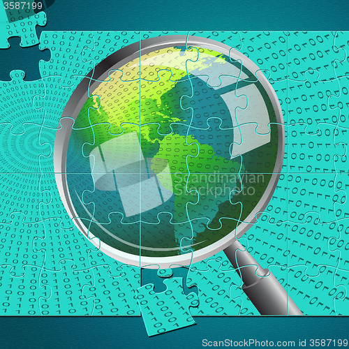 Image of Magnifying Glass Indicates Examination Investigation And Examine