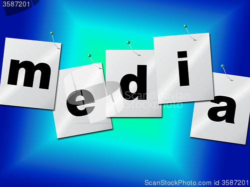 Image of Media Word Means Radios News And Radio