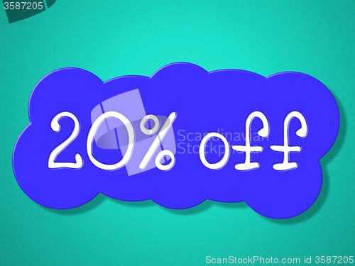 Image of Twenty Percent Off Means Save Sales And Closeout