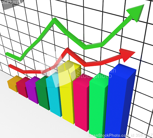 Image of Graph Increasing Represents Marketing Profitable And Improve