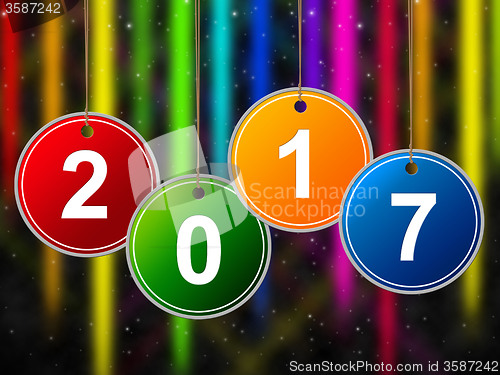 Image of New Year Means Two Thosand Seventeen And Annual