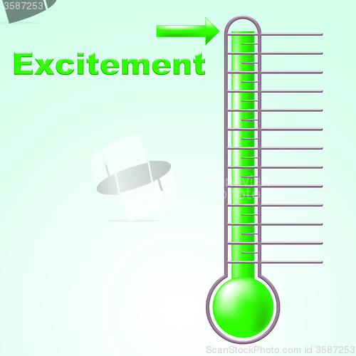 Image of Excitement Thermometer Means Centigrade Thrill And Celsius