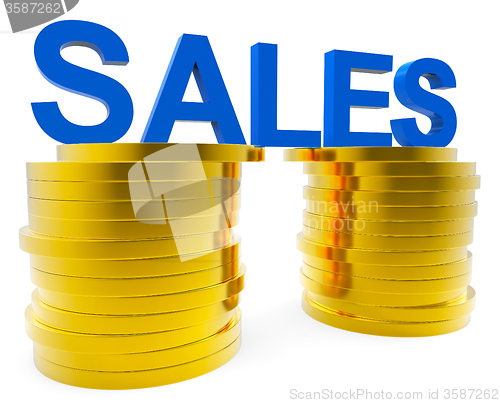 Image of Cash Sales Shows Marketing Commerce And High