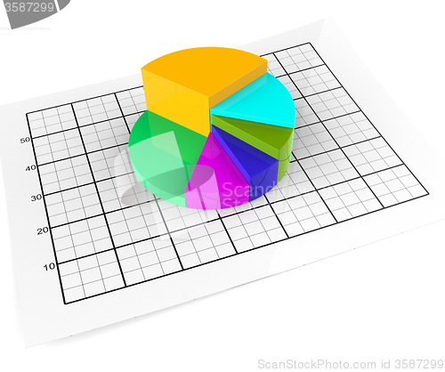 Image of Pie Chart Shows Business Graph And Graphic