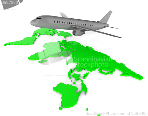 Image of Worldwide Flights Means Web Site And Globalize