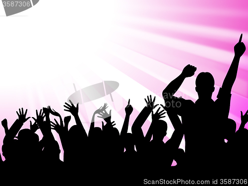 Image of Dancing Copyspace Shows Disco Music And Cheerful
