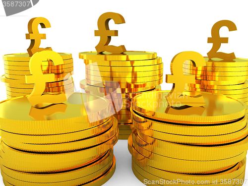 Image of Pound Cash Represents Capital Pounds And Money