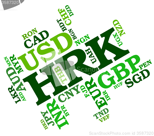 Image of Hrk Currency Means Croatia Kunas And Currencies