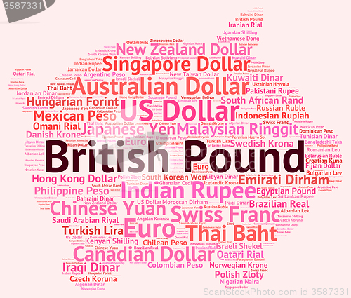 Image of British Pound Shows Currency Exchange And Broker