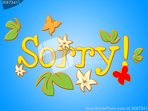 Image of Sorry Message Means Correspondence Communicate And Correspond