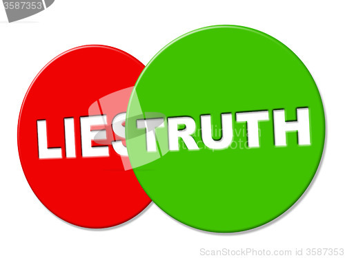 Image of Truth Sign Shows No Lie And Accuracy