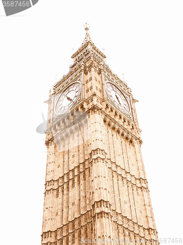 Image of Retro looking Big Ben in London