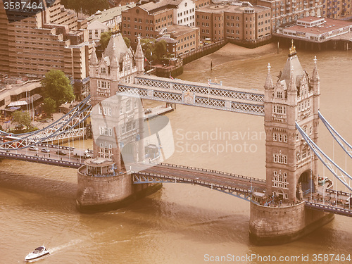Image of Retro looking Aerial view of London