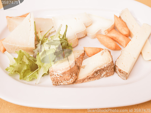 Image of Retro looking Cheese platter