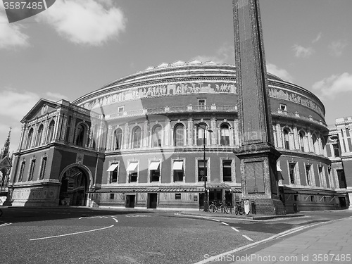 Image of Black and white Royal Albert Hall in London