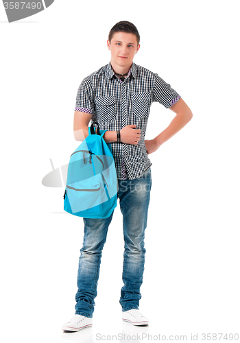 Image of Student with backpack