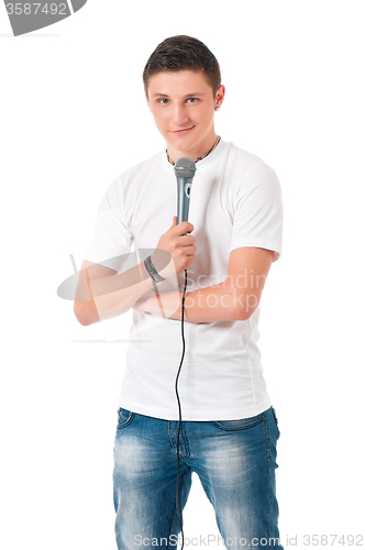 Image of Man with microphone