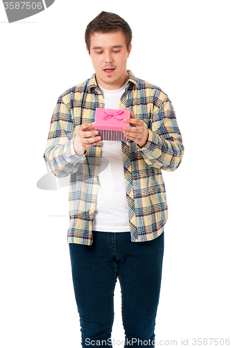 Image of Man with gift box