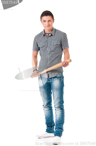 Image of Man with baseball bat