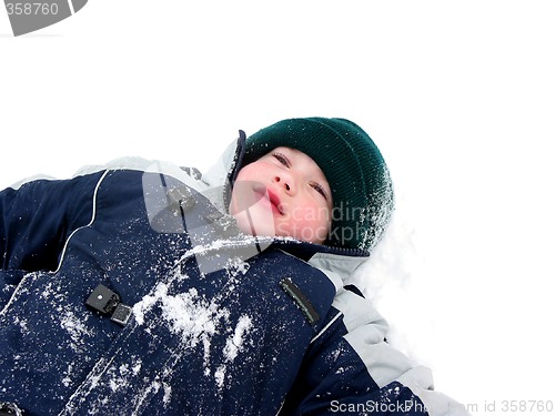 Image of Boy child winter fun