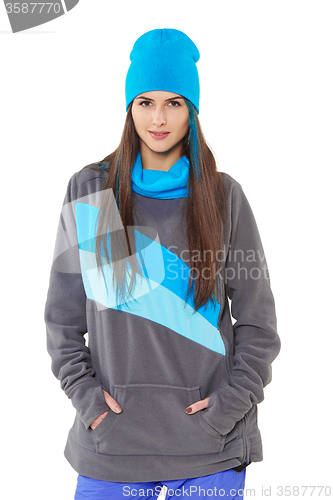 Image of Winter woman in sport clothing