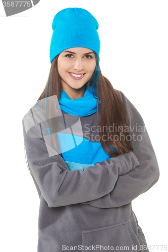 Image of Winter woman in sport clothing