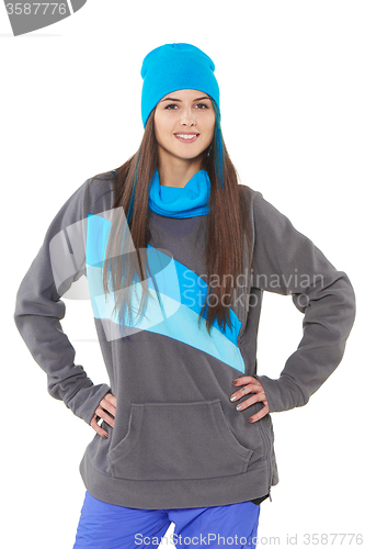 Image of Winter woman in sport clothing