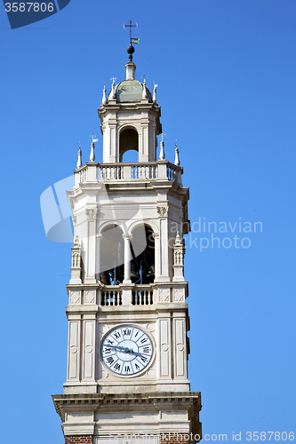 Image of busto arsizio old abstract in  italy   the    tower bell sunny d