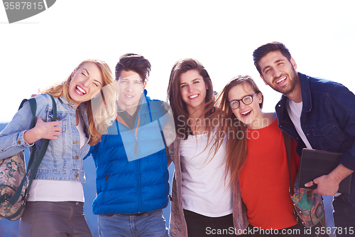 Image of happy students group