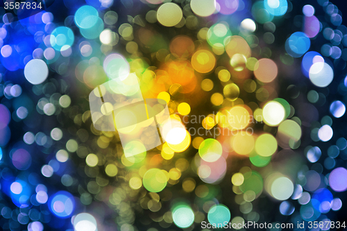 Image of color christmas lights as nice background