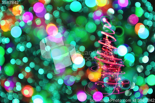 Image of color christmas lights as nice background