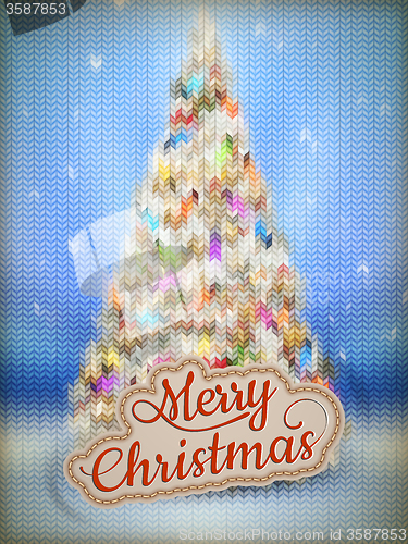 Image of Christmas knitted background. EPS 10
