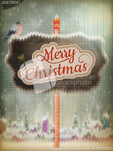 Image of Christmas knitted background. EPS 10