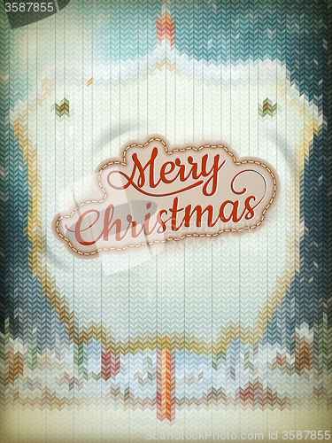 Image of Christmas knitted background. EPS 10