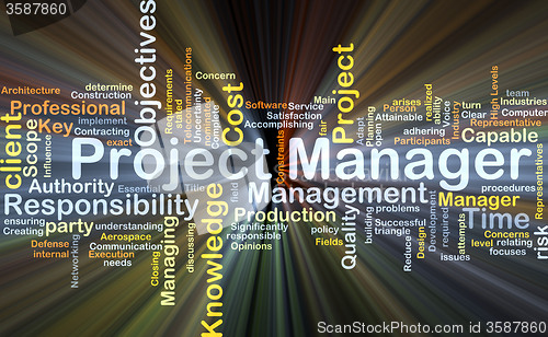 Image of Project manager background concept glowing