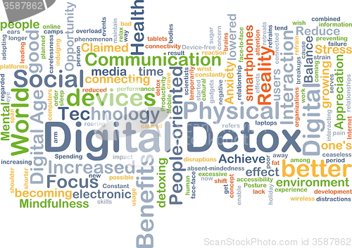 Image of Digital detox background concept
