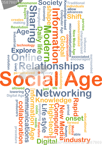 Image of Social age background concept