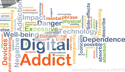 Image of Digital addict background concept