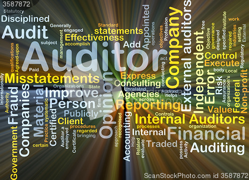 Image of Auditor background concept glowing