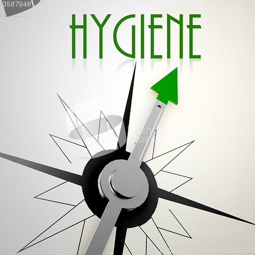 Image of Hygiene on green compass