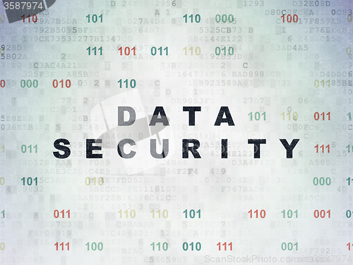 Image of Safety concept: Data Security on Digital Paper background