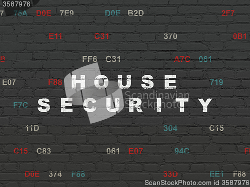 Image of Privacy concept: House Security on wall background