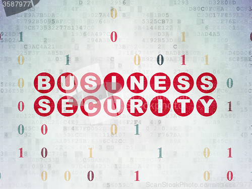 Image of Safety concept: Business Security on Digital Paper background