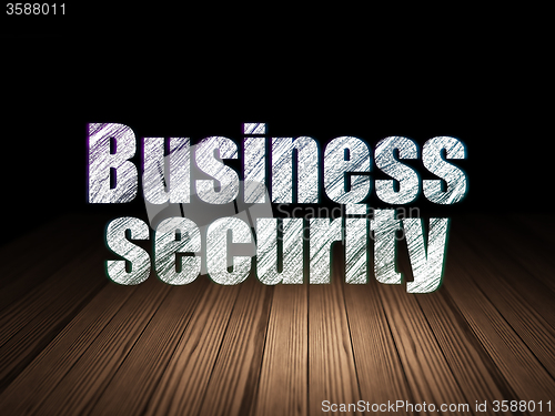 Image of Safety concept: Business Security in grunge dark room